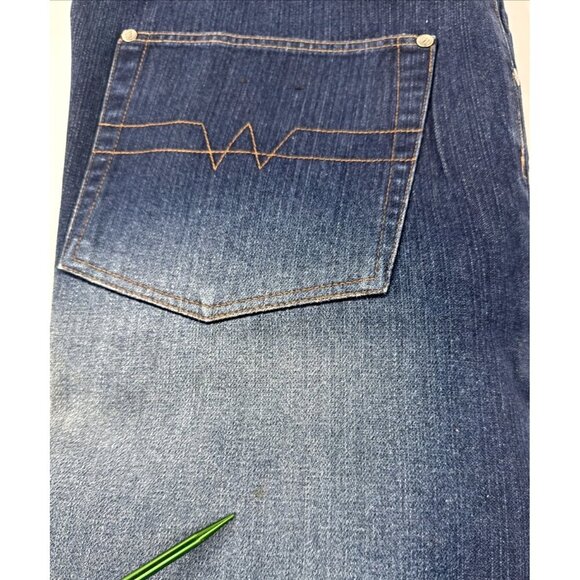 Vintage Webs Shorts Mens 38 Blue Denim Jorts Wide Leg Baggy Hip Hop Skater 90s - Picture 13 of 13